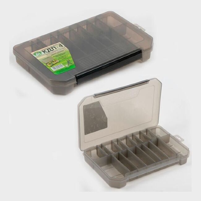 Коробка ТРИ КИТА  для приманок КДП-4 дымка 340*215*50мм