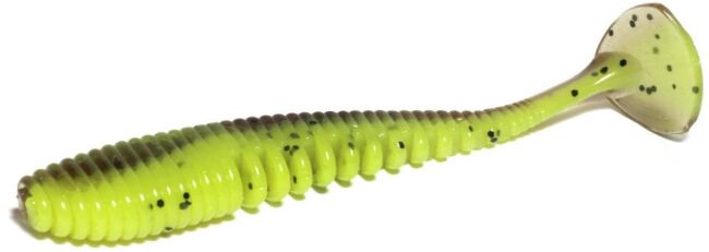 Виброхвост DIAMOND Awaruna 4.0" 5шт/уп #401: Green Pumpkin Shartreuse