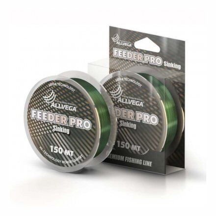 Леска монофил ALLVEGA Feeder Pro 150м 0,20мм 4,89кг т/зел тонущая