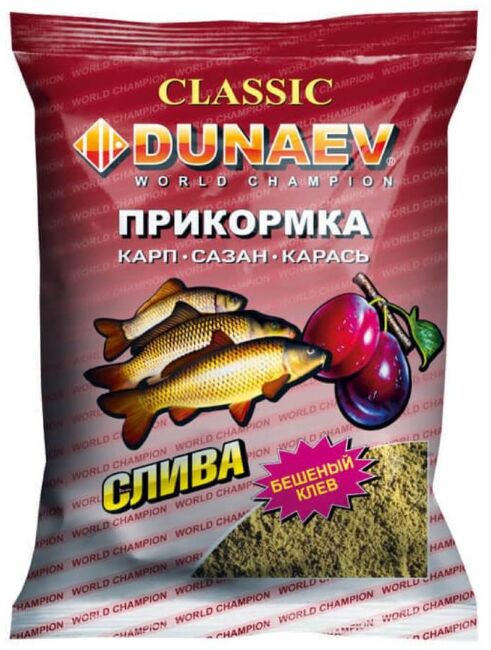 Прикормка DUNAEV Классика 0.9кг Карп Слива Прикормка DUNAEV Классика 0.9кг Карп Слива