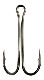 Крючок двойной FISH SEASON №1 длинное цевье черный 8шт/уп 11040-1F