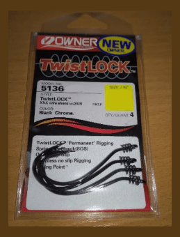 Крючок офсетный OWNER 5136-5/0 Twistlock SOS черный кован 4шт/уп