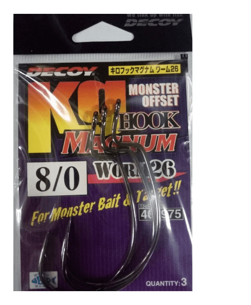 Крючок офсетный DECOY Worm26 Kg Hook Magnum #8/0 черный кован 3шт/уп (400975) Крючок офсетный DECOY Worm26 Kg Hook Magnum #8/0 черный кован 3шт/уп (400975)