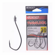 Крючок офсетный OWNER 5135-3/0 Twistlock SOS Fine черный кован 4шт/уп