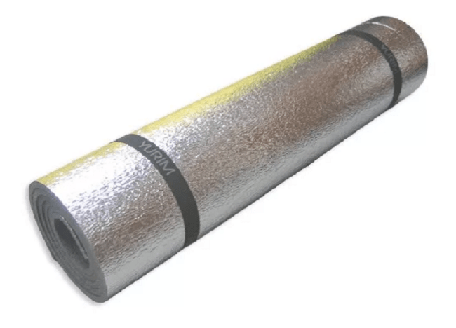 Коврик туристический ЮРИМ с фольгой рулонный 8мм 180*60см арт:7084 Коврик туристический ЮРИМ с фольгой рулонный 8мм 180*60см арт:7084