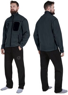 Костюм флисовый ALASKAN Royal Fish серый/черный р.2XL ADSRFGXXL
