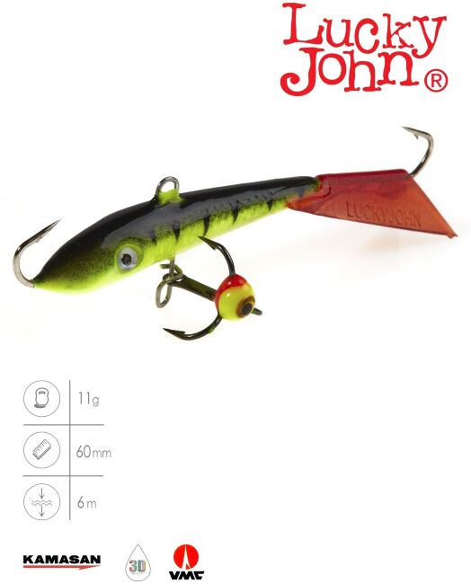 Балансир Lucky John FIN 4 с тр. 60мм/31RT блистер Балансир Lucky John FIN 4 с тр. 60мм/31RT блистер