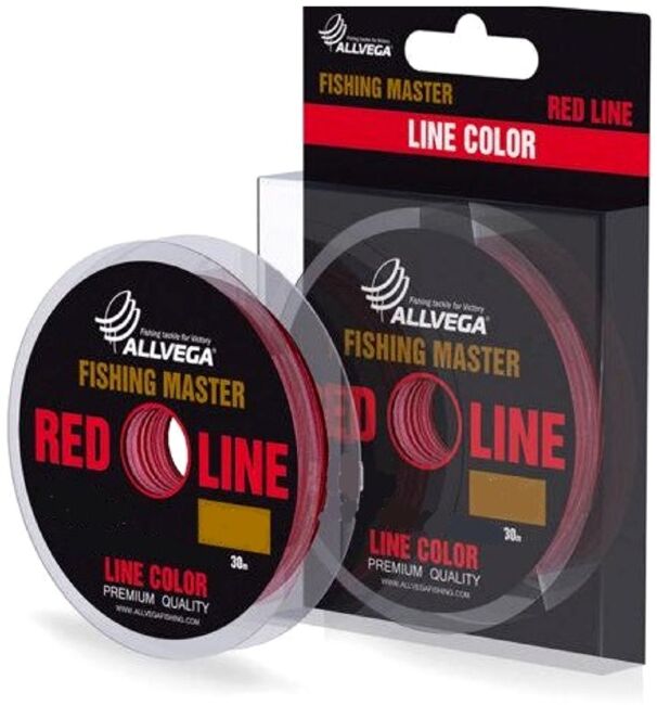 Леска монофильная ALLVEGA Fishing Master 30м 0,235мм (4,3кг) рубиновая Леска монофильная ALLVEGA Fishing Master 30м 0,235мм (4,3кг) рубиновая