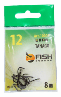 Крючок FISH SEASON Tanago-Ring №12 колечко черный 8шт/уп 10003-12F Крючок FISH SEASON Tanago-Ring №12 колечко черный 8шт/уп 10003-12F