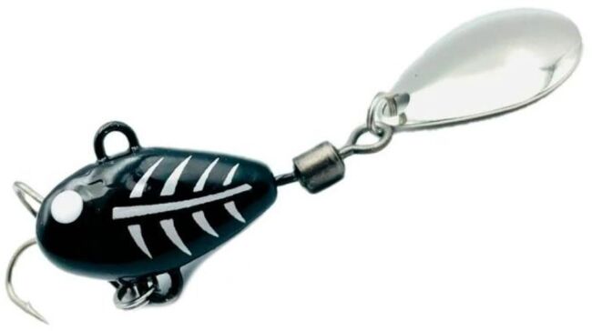 Тэйл-спиннер UF STUDIO Harricane 14гр 25мм #Black Ghost