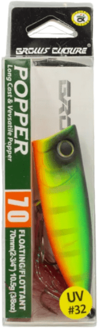 Воблер GROWS Culture POPPER поверхностный 70mm Floating UV # 32 Воблер GROWS Culture POPPER поверхностный 70mm Floating UV # 32