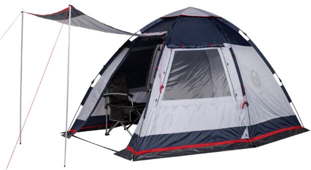 Палатка кемпинговая "Alioth 4"  Синий/Серый