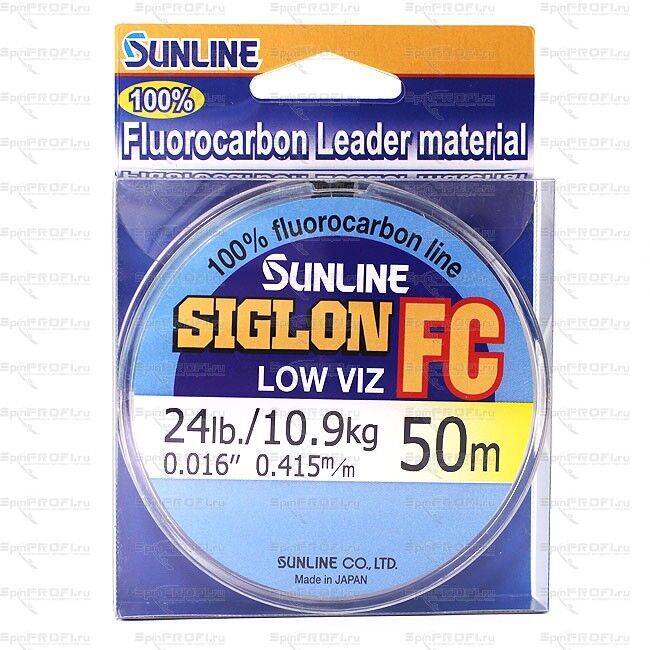 Флюорокарбон SUNLINE Siglon FC 50м #6.0/0.415мм 24lb/10.9кг прозрачный