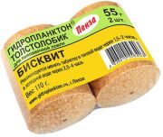Гидропланктон ТОЛСТОЛОБИК XL 110гр (2шт*55гр/уп) Бисквит Гидропланктон ТОЛСТОЛОБИК XL 110гр (2шт*55гр/уп) Бисквит