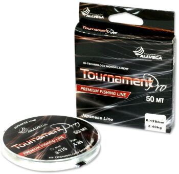Леска монофил ALLVEGA Tournament Pro 50м 0,12мм 2,15кг прозрачная Леска монофил ALLVEGA Tournament Pro 50м 0,12мм 2,15кг прозрачная