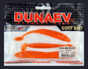 Приманка DS-BLEAK 100мм 4шт/уп, цвет (250) морковный, блестки черные