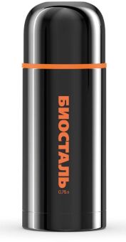 Термос BIOSTAL Спорт с узкой горловиной, 2 чашки Черный 0.75л NBP-750C