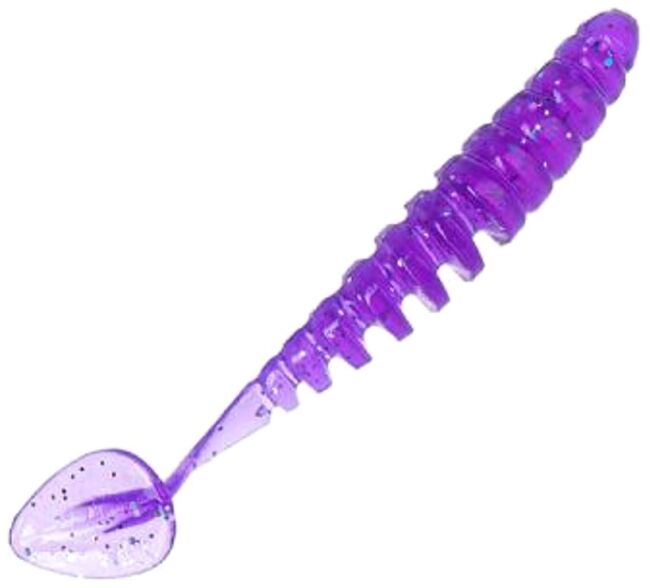 Приманка DS-SHAD 100мм 4шт/уп, цвет (610) фиолетовый, блестки серебрянные Приманка DS-SHAD 100мм 4шт/уп, цвет (610) фиолетовый, блестки серебрянные