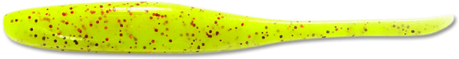 Слаг KEITECH Shad Impact 4" PAL#01 Chartreuse Red Flake 10.5см 5.0гр 8шт/уп