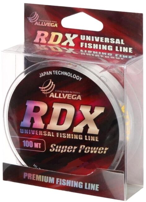 Леска монофил ALLVEGA RDX Universal 100м 0,16мм 3,28кг прозрачная