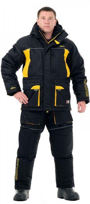 Костюм зимний GRAYLING "Селигер" черн/желт 68-70 рост:182-188