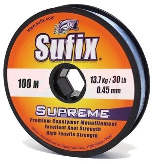 Леска монофил SUFIX Supreme синяя 100м 0.50мм 17.3кг