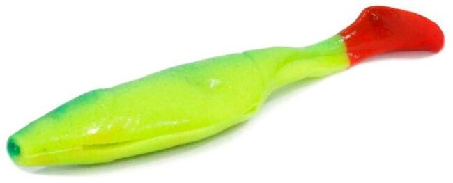 Виброхвост ALLVEGA Belly Dance Shad 10см 9.7г 5шт/уп #010RT salad green silver flake RT