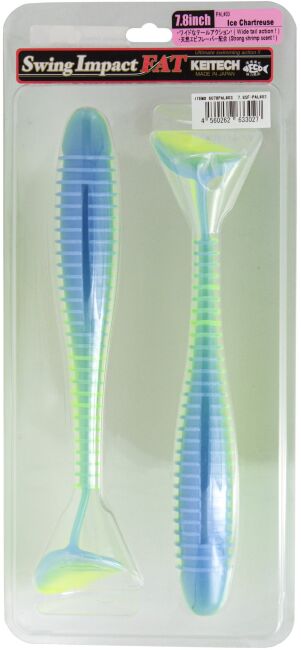 Виброхвост KEITECH Swing Impact FAT 7.8" PAL#03T Ice Chartreuse 19.5см 54.2гр 2шт/уп