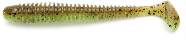 Виброхвост KEITECH Swing Impact 3" #401 Green Pumpkin/Chartreuse 7.5см 2.2гр 10шт/уп