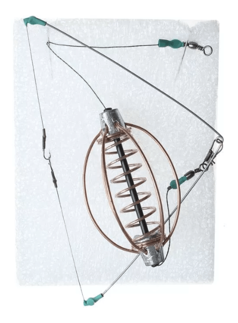 Универсальный карповый монтаж 2 крючка (коромысло) кормушка:арбуз 25гр