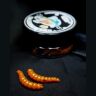Силиконовая приманка FORTUNE FISH Личинка2 #6 (оранж, блёстка) 8шт/уп