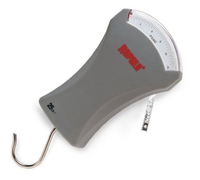 Безмен Rapala (12 кг.) с лентой измерения улова (80 см.)  RSMS-25 Безмен Rapala (12 кг.) с лентой измерения улова (80 см.)  RSMS-25