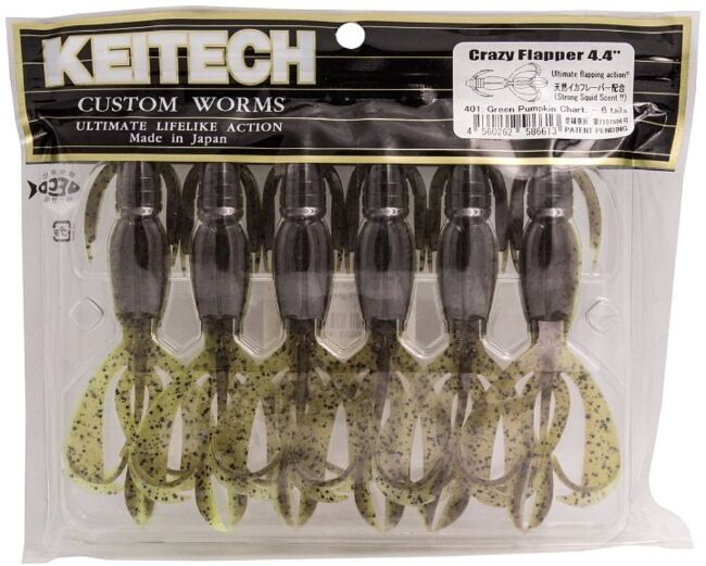 Силиконовая приманка KEITECH Crazy Flapper 4.4" #401 Green Pumpkin PP Chart 11.2см 6шт/уп Силиконовая приманка KEITECH Crazy Flapper 4.4" #401 Green Pumpkin PP Chart 11.2см 6шт/уп