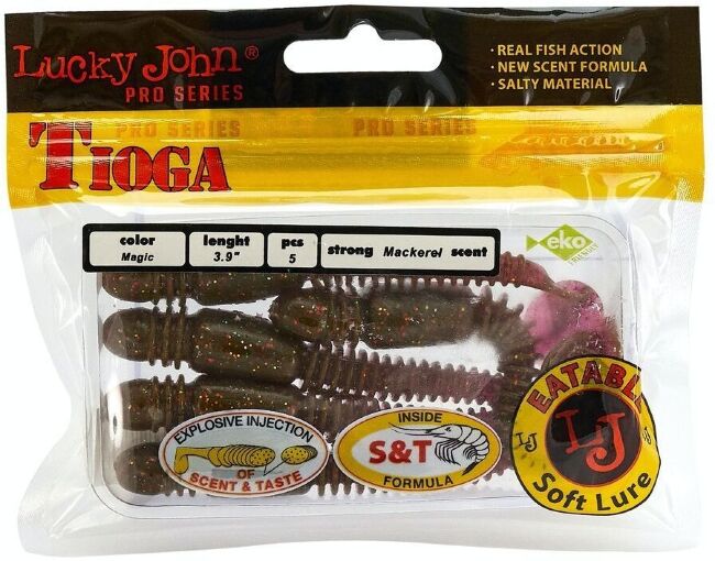 Виброхвост LUCKY JOHN Pro Series Tioga 3.9" 100мм #S14 5шт/уп 140104-S14