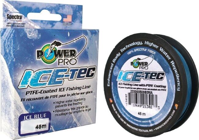 Плетёный шнур POWER PRO Ice-Tec Blue 45м 0.13мм 8кг синий Плетёный шнур POWER PRO Ice-Tec Blue 45м 0.13мм 8кг синий