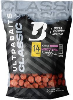 Бойлы прикормочные ULTRABAITS Монстр Краб14мм, 1кг Бойлы прикормочные ULTRABAITS Монстр Краб14мм, 1кг