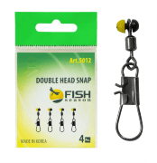 Вертлюжок с застежкой FISH SEASON Double Head Snap №L 4шт/уп 5012-LF Вертлюжок с застежкой FISH SEASON Double Head Snap №L 4шт/уп 5012-LF