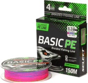 Плетёный шнур SELECT BasicPE X4 150м 0.16мм 18lb/8.3кг Multicolor Плетёный шнур SELECT BasicPE X4 150м 0.16мм 18lb/8.3кг Multicolor