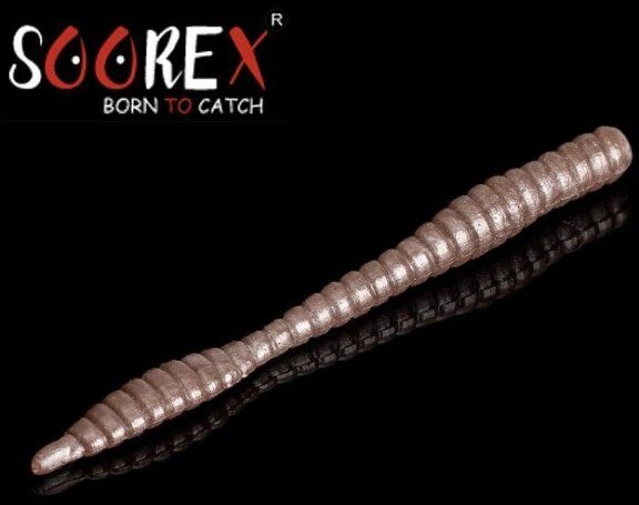Силиконовая приманка SOOREX PRO Worm 80мм 1.3гр Сыр #124 Графит/Graphite 6шт/уп