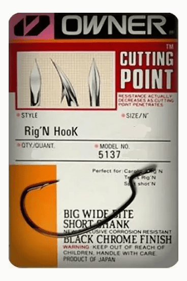 Крючок офсетный OWNER 5137-01 Rig'n Hook черный 6шт/уп Крючок офсетный OWNER 5137-01 Rig'n Hook черный 6шт/уп