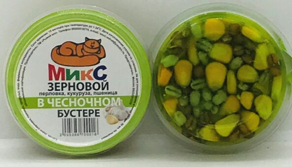 Насадка РЫЖИЙ КОТ Микс Зерновой (перловка, кукуруза, пшеница) в бустере Чеснок 30мл Насадка РЫЖИЙ КОТ Микс Зерновой (перловка, кукуруза, пшеница) в бустере Чеснок 30мл