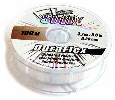Леска монофил SUFIX Duraflex прозрачная 100м 0.20мм 4.5кг Леска монофил SUFIX Duraflex прозрачная 100м 0.20мм 4.5кг