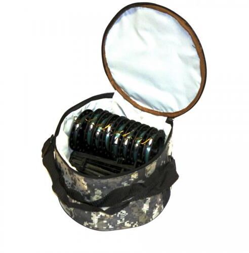 Жерлицы в сумке ОСНАЩЕНАЯ двойником 8 шт. ЦВЕТ БОРДОВЫЙ, +маячок Жерлицы в сумке ОСНАЩЕНАЯ двойником 8 шт. ЦВЕТ БОРДОВЫЙ, +маячок