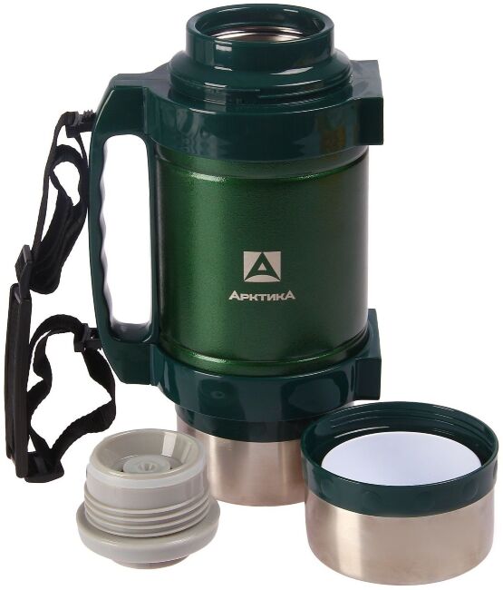 Термос АРКТИКА 202-2500 с супер-широким горлом 2.5л зелёный