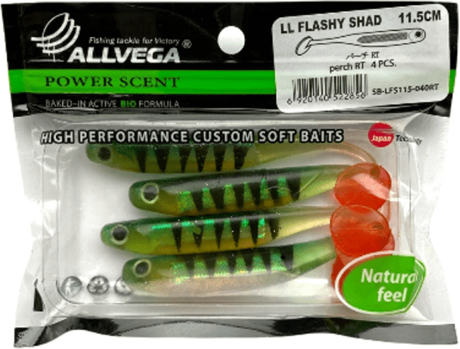 Виброхвост ALLVEGA LL Flashy Shad 11.5см 5.4гр 4шт/уп #040RT perch RT Виброхвост ALLVEGA LL Flashy Shad 11.5см 5.4гр 4шт/уп #040RT perch RT