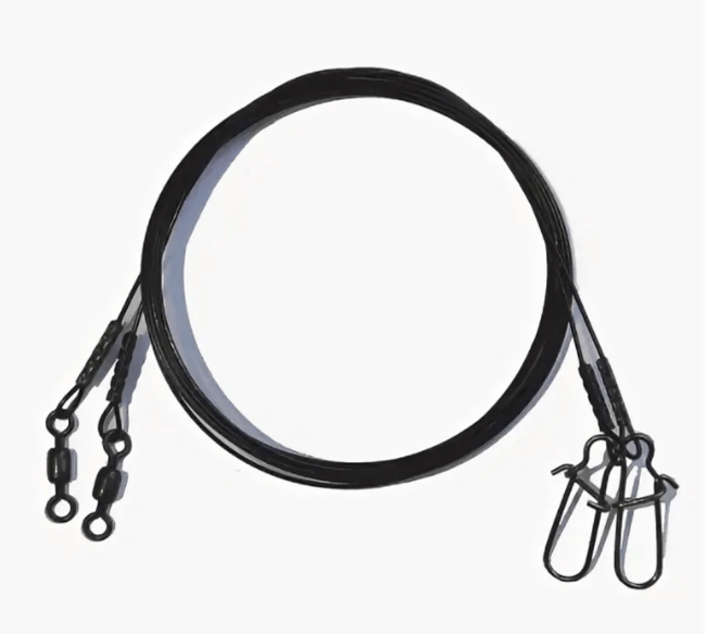 Поводок КОНТАКТ Троллинг 1х7 9кг 50см 2шт/уп