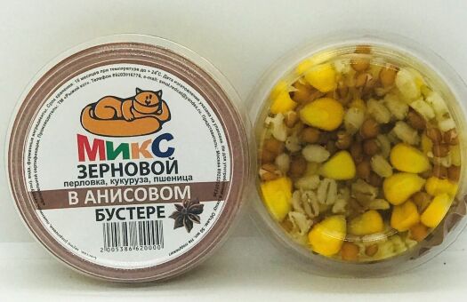 Насадка РЫЖИЙ КОТ Микс Зерновой (перловка, кукуруза, пшеница) в бустере Анис 30мл Насадка РЫЖИЙ КОТ Микс Зерновой (перловка, кукуруза, пшеница) в бустере Анис 30мл