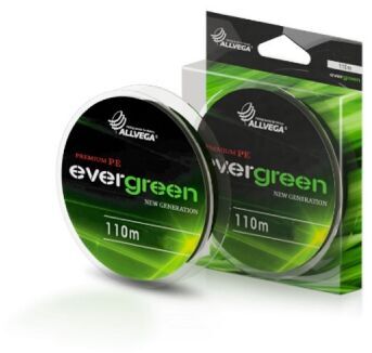 Плетёный шнур ALLVEGA Evergreen 110м 0.16мм 9.70кг темно-зеленый