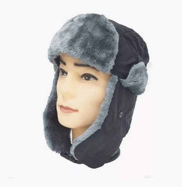 Шапка-ушанка NO NAME серый мех, ткань плащевка, фиксатор, цвет в ассортименте Шапка-ушанка NO NAME серый мех, ткань плащевка, фиксатор, цвет в ассортименте