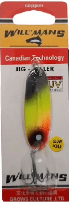 Блесна колеблющаяся GROWS CULTURE Will"mans Jig Killer 57мм 7гр #343 UV Блесна колеблющаяся GROWS CULTURE Will"mans Jig Killer 57мм 7гр #343 UV